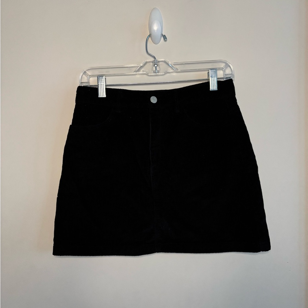 Black Corduroy Skirt